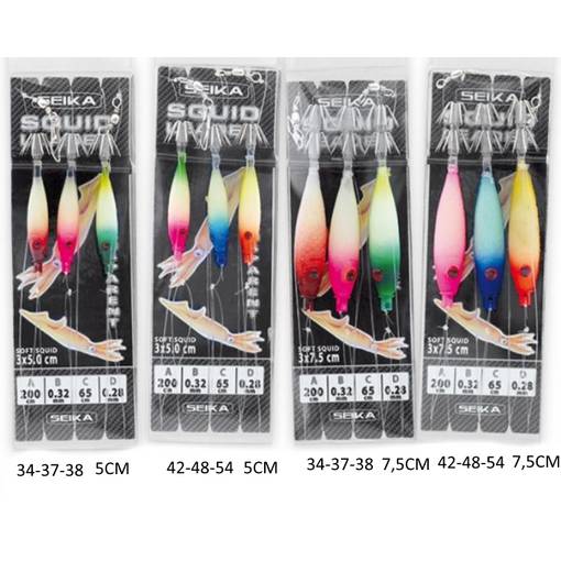 SEIKA SOFT LEADER SQUID TRANS. 7.5cm 42-48-54