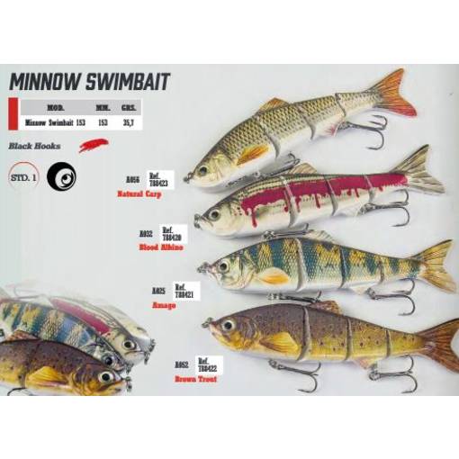 JINZA SUPERNATURAL MINNOW SWIMBAIT 153 35.7g