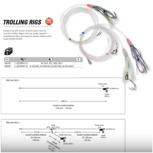 HART TROLLING RIG 1 OCTOPUS 3.5 #X025