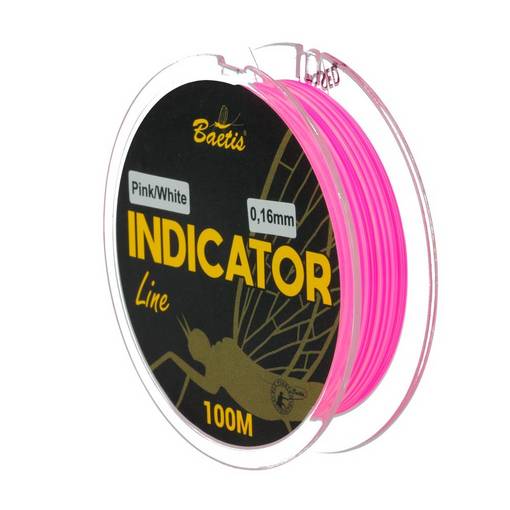 BAETIS INDICATOR LINE WHITE/PINK 100m 0,14mm