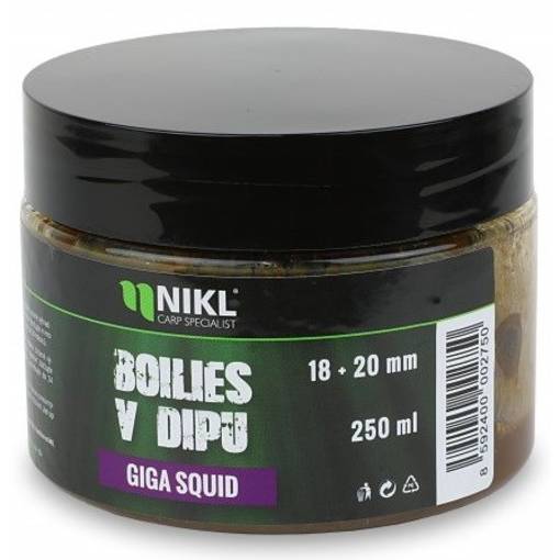 NIKL BOILIES IN DIP GIGA SQUID 18+20mm 250g