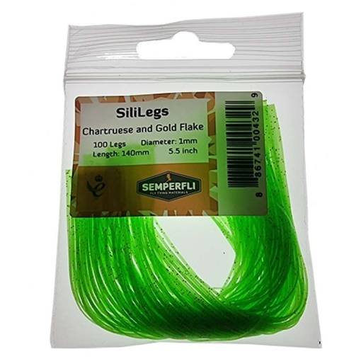 SEMPERFLI SILILEGS #CHARTRUESE AND GOLD FLAKE