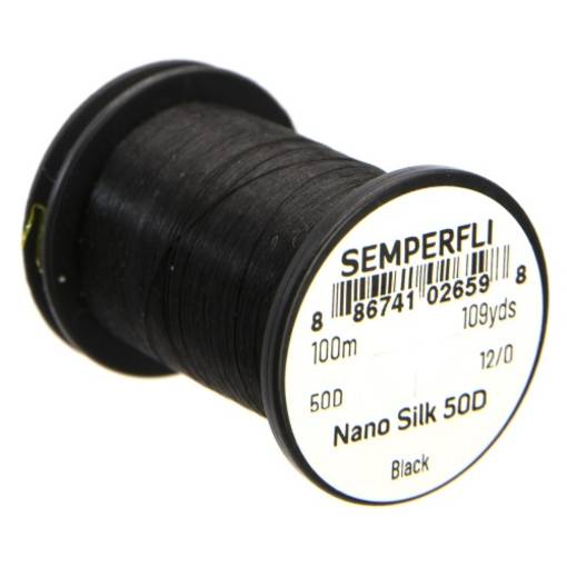 SEMPERFLI NANO SILK 50D 100m 12/0 #BLACK
