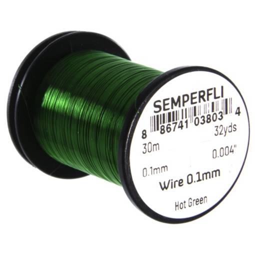 SEMPERFLI WIRE 0,1mm #HOT GREEN