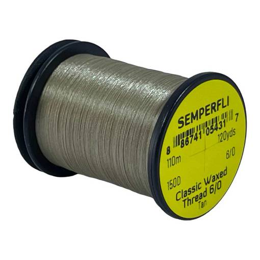 SEMPERFLI CLASSIC WAXED THREAD 6/0 150D 110M #TAN