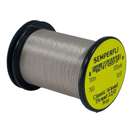 SEMPERFLI CLASSIC WAXED THREAD 12/0 70D 110M #BEIGE