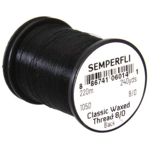 SEMPERFLI WAXED THREAD 8/0 #BLACK