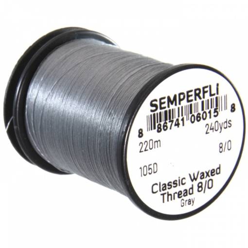 SEMPERFLI WAXED THREAD 8/0 #GREY