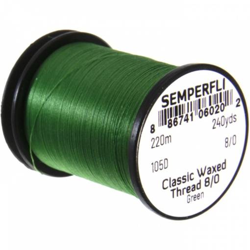 SEMPERFLI WAXED THREAD 8/0 #GREEN