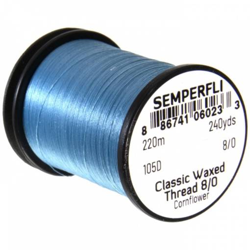 SEMPERFLI WAXED THREAD 8/0 #CORNFLOWER