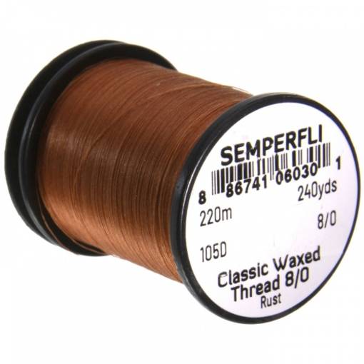 SEMPERFLI WAXED THREAD 8/0 #RUST