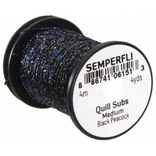 SEMPERFLI PEACOCK QUILL SUBS #MEDIUM BLACK PEACOCK