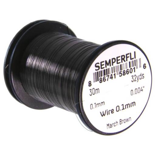 SEMPERFLI WIRE 0,1mm #MARCH BROWN