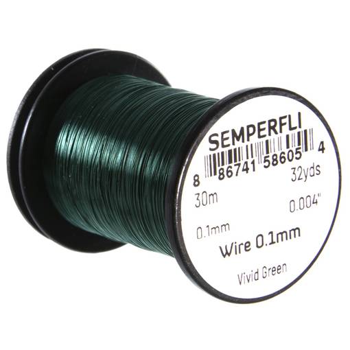 SEMPERFLI WIRE 0,1mm #VIVID GREEN