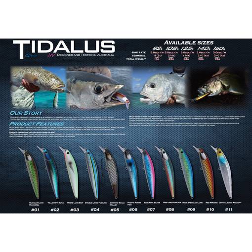 OCEANS LEGACY TIDALUS MINNOW 140mm SINKING casting + trolling up to 8kn 50g