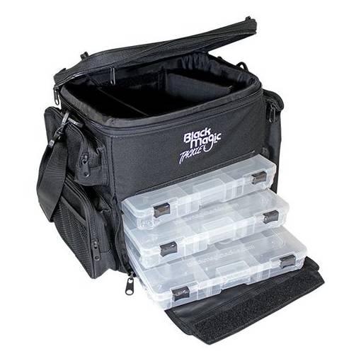 BLACK MAGIC TACKLE BAG W BOXES
