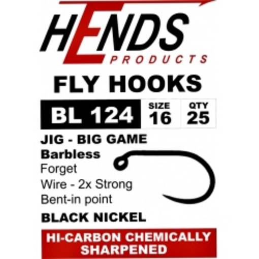 HENDS FLY HOOKS BL124 BARBLESS