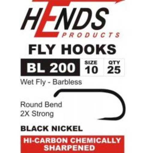 HENDS FLY HOOKS BL200 BARBLESS