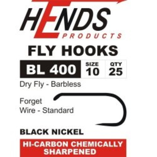 HENDS FLY HOOKS BL400 BARBLESS