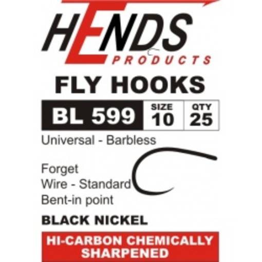 HENDS FLY HOOKS BL599 BARBLESS