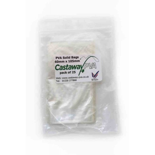 CASTAWAY PVA SOLID BAGS 60mm x 105mm 25kos
