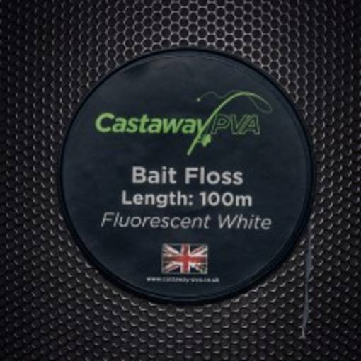 CASTAWAY BAIT FLOSS FLO WHITE 100m