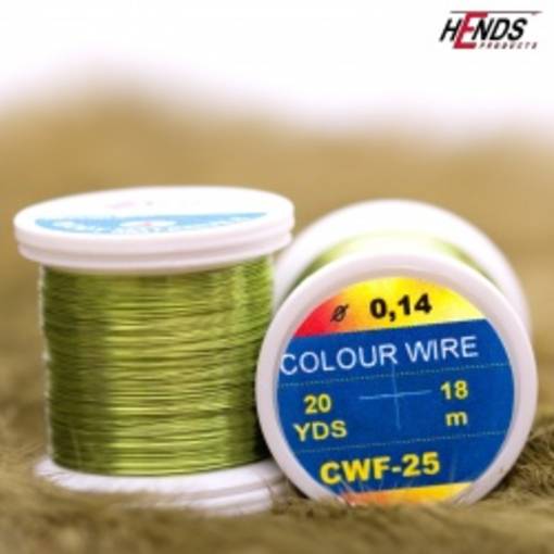 HENDS COLOUR WIRE OLIVE GREEN 0.14