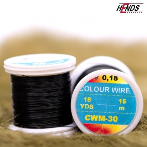 HENDS COLOUR WIRE BLACK 0.18