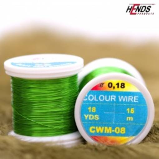 HENDS COLOUR WIRE GREEN 0.09