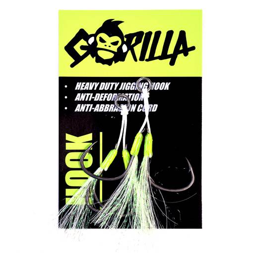 GORILLA PREMIUM TWIN ASSIST GLOW JIGING HOOK