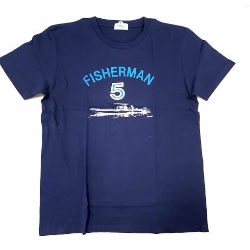 FISHERMAN 5 COTTON T-SHIRT BLUE #L
