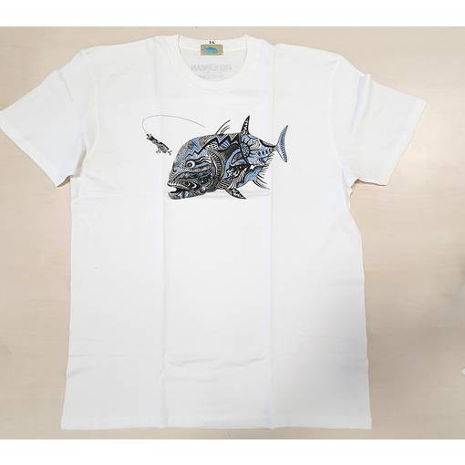 FISHERMAN GT TATOO T-SHIRT WHITE/BLUE