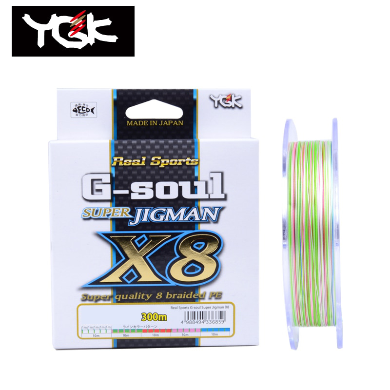 YGK Real Sports G-soul Super JIGMAN X8 PE Line Japan 300m #1.2 25lb for sale online 