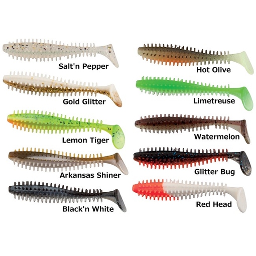 5 LURES NEW SIZE - 5 X FOX Rage Spikey Shad Lure 6CM / 2.75"