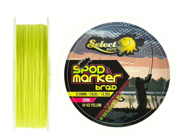 SELECT BAITS SPOD MARKER BRAID YELLOW 200M 